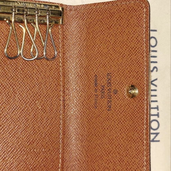 EUC LOUIS VUITTON 4 KEY HOLDER POUCH / WALLET  WITH DUST POUCH DATE CODE FL0095 - Picture 8 of 9